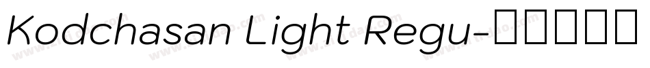 Kodchasan Light Regu字体转换